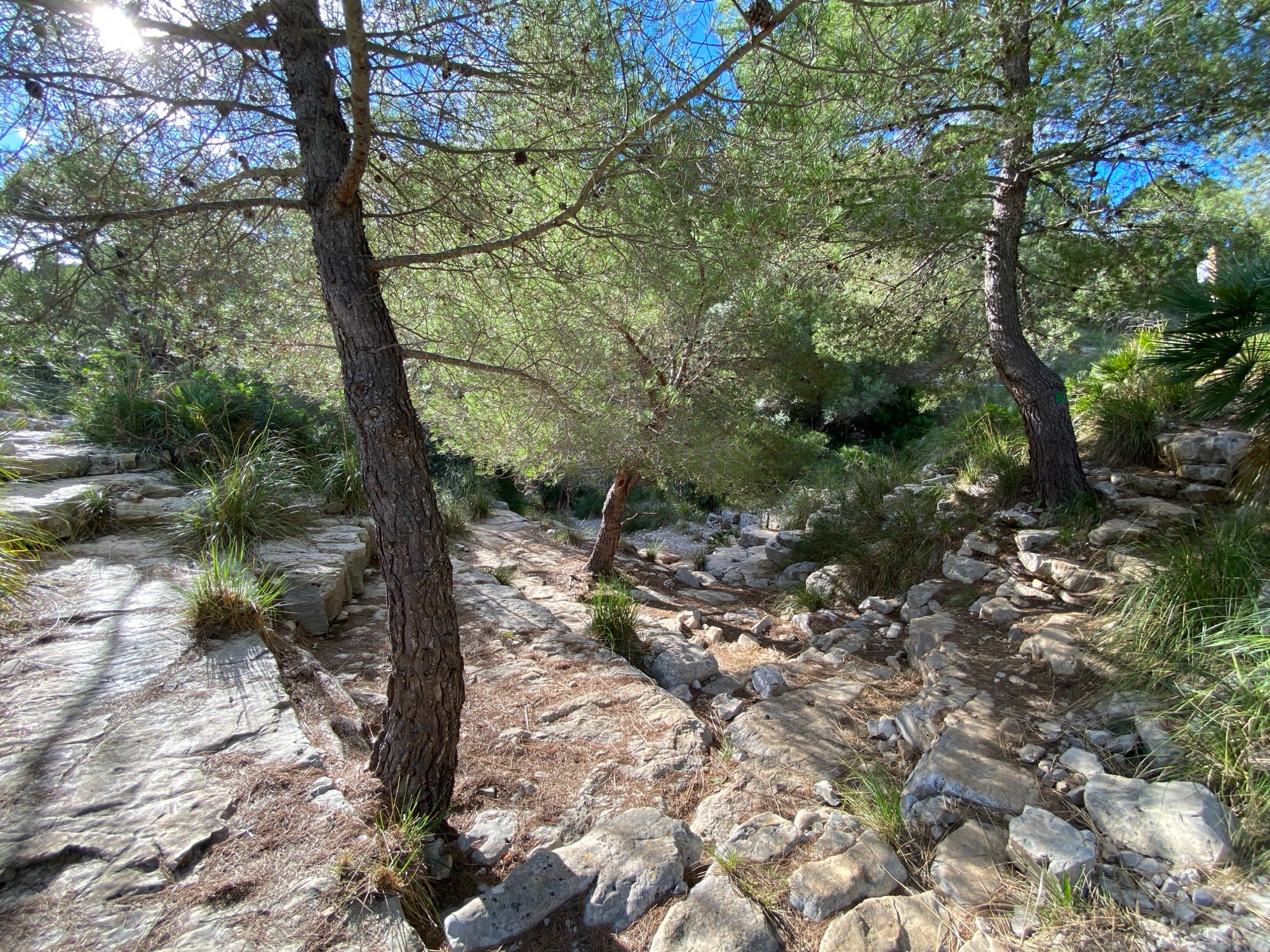 The dry river bed, take care when it floods